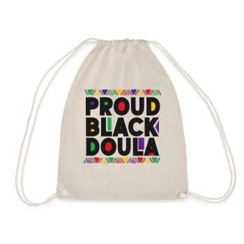 Doula Birth Worker Proud Black - Turnbeutel - Natur - Vorne