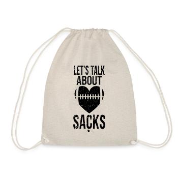 Parlons de Sacks Dicton de football drôle - Sac de sport léger - nature - Devant