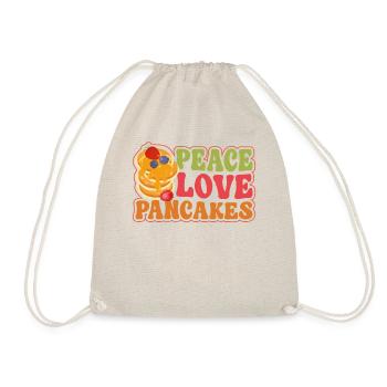 Pancake Lover Kids Girl Peace Love - Turnbeutel - Natur - Vorne