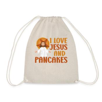 Les enfants amoureux des crêpes J’aime Jésus - Sac de sport léger - nature - Devant