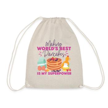 Pancake Lover Kids Making World's - Drawstring Bag - nature - Front
