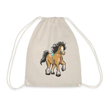 Horse Riding Rider Rider Child Pony - Drawstring Bag - nature - Front