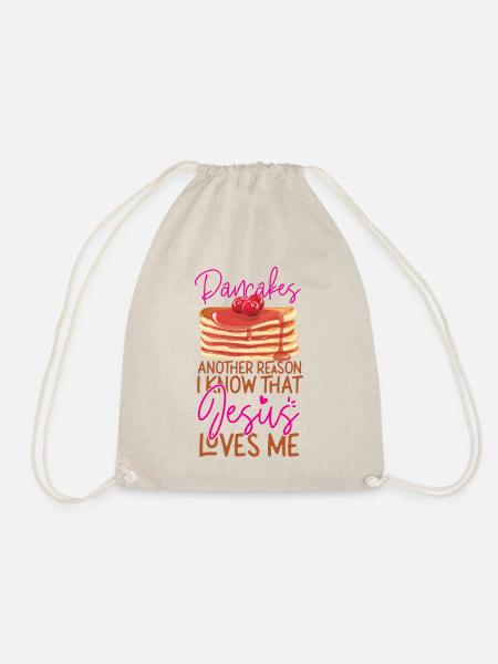 Pancake Lover Kids Jesus Faith - Turnbeutel - Natur