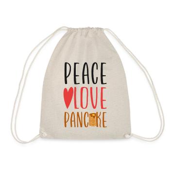 Pancake Lover Kids Girl Peace Love - Turnbeutel - Natur - Vorne