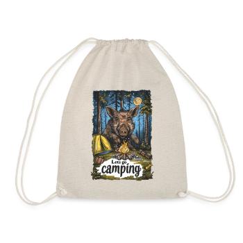 Lets Go Camping Wild Boar Adventure Camping - Drawstring Bag - nature - Front