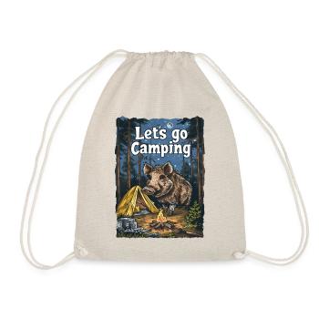 Lets Go Camping Wild Boar Adventure Camping - Drawstring Bag - nature - Front