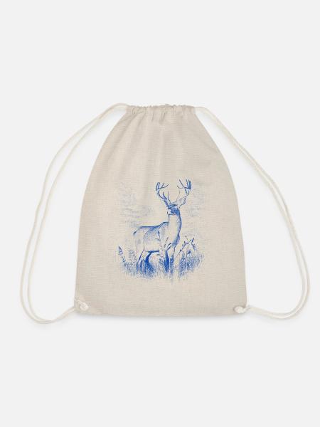Hirsch Wildtier Hirsche Wild Waldtiere Schweden - Turnbeutel - Natur