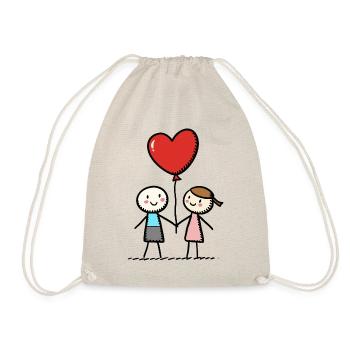 Stick Figure Amoureux Couple Couple Amour - Sac de sport léger - nature - Devant