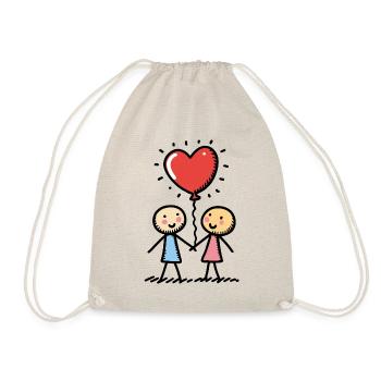 Stick Figure Amoureux Couple Couple Amour - Sac de sport léger - nature - Devant