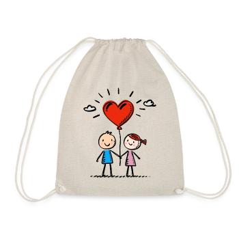 Stick Figure Amoureux Couple Couple Amour - Sac de sport léger - nature - Devant