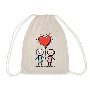 Stick Figure Amoureux Couple Couple Amour - Sac de sport léger - nature - Devant