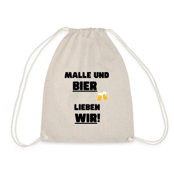 Malle und Bier lieben wir Party Mallorca2024 - Turnbeutel - Natur - Vorne