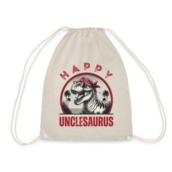 Happy Unclesaurus T-rex Dino Funny Uncle Dinosaurs - Turnbeutel - Natur - Vorne