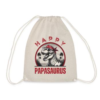 Happy Papasaurus T-rex Dino Funny Father Dinosaurs - Turnbeutel - Natur - Vorne