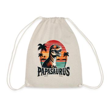 Happy Papasaurus T-rex Dino Funny Father Dinosaurs - Turnbeutel - Natur - Vorne