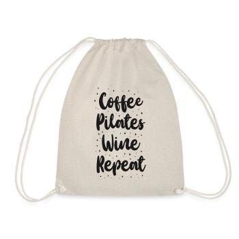 Pilates Instructor Teacher Coffee - Drawstring Bag - nature - Front