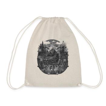 Vintage Hirsch Retro 80er 90er Wild Rotwild Elch - Turnbeutel - Natur - Vorne