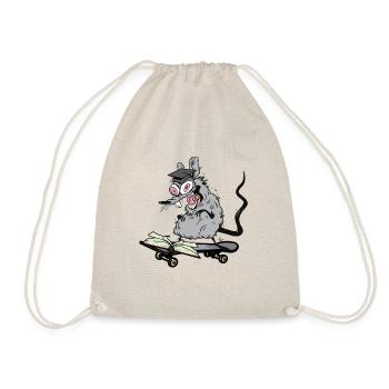 Learned Student Learning Rat Skater Teenager - Drawstring Bag - nature - Front