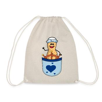 Bag Peanut Sailors Sailors Helmsman - Drawstring Bag - nature - Front