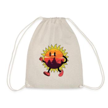 Retro Sun Vintage Hike Nature 80's 90's - Drawstring Bag - nature - Front