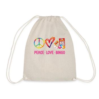 Bingo Player Tie Dye Peace Love - Drawstring Bag - nature - Front