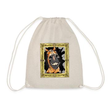 Horse Head Horse Horse Horse Horse Stallion - Drawstring Bag - nature - Front