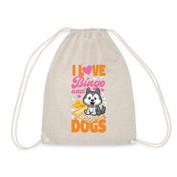 Bingo Player Dog I Love Bingo And - Drawstring Bag - nature - Front
