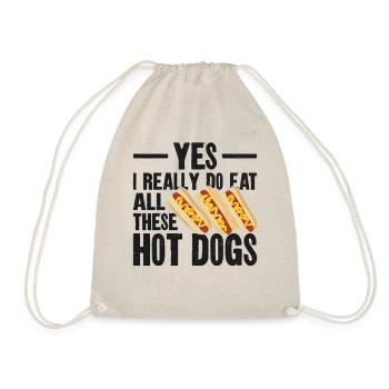 Hot Dog Adult Yes, I Really Do Eat - Drawstring Bag - nature - Front