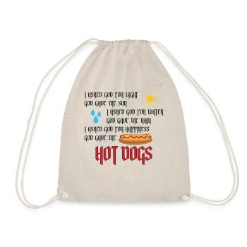 Hot Dog Adult I Asked For Light - Drawstring Bag - nature - Front