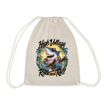 Drôle de requin avec guitare Vacances d’été à la plage - Sac de sport léger - nature - Devant