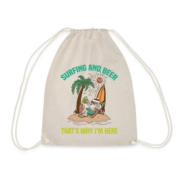 Surf et bière Noël Surfeurs - Sac de sport léger - nature - Devant