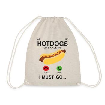 Hot Dog Adult Phone Display Hot - Turnbeutel - Natur - Vorne