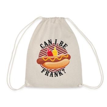 Hot Dog Adult Can I Be Frank? - Drawstring Bag - nature - Front