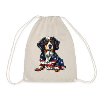 Bouvier bernois 4 juillet Drapeau américain - Sac de sport léger - nature - Devant