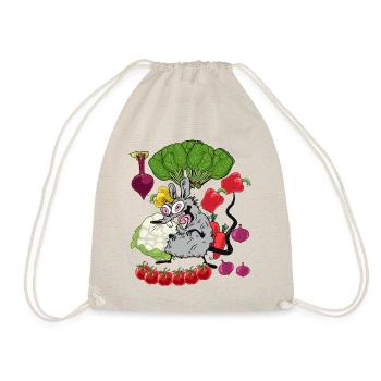 Vegetarian Rat Rodent Vegetables Cuisine Vegetarian - Drawstring Bag - nature - Front