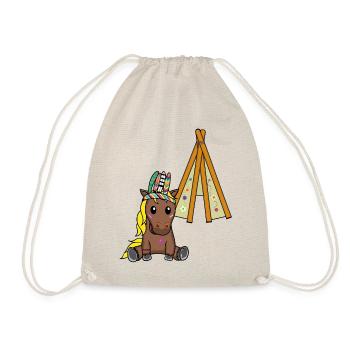 Hippie Tipi Poney Cheval Chevaux Hippies Enfants Enfant - Sac de sport léger - nature - Devant