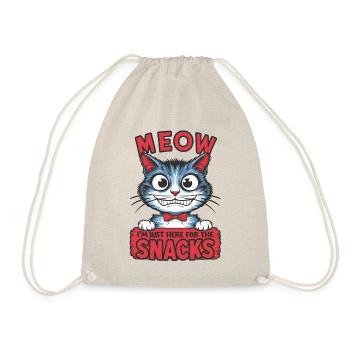 Miau Lustige Katze Sprüche Katzen Spruch - Turnbeutel - Natur - Vorne