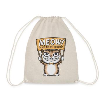 Miau Lustige Katze Sprüche Katzen Spruch - Turnbeutel - Natur - Vorne
