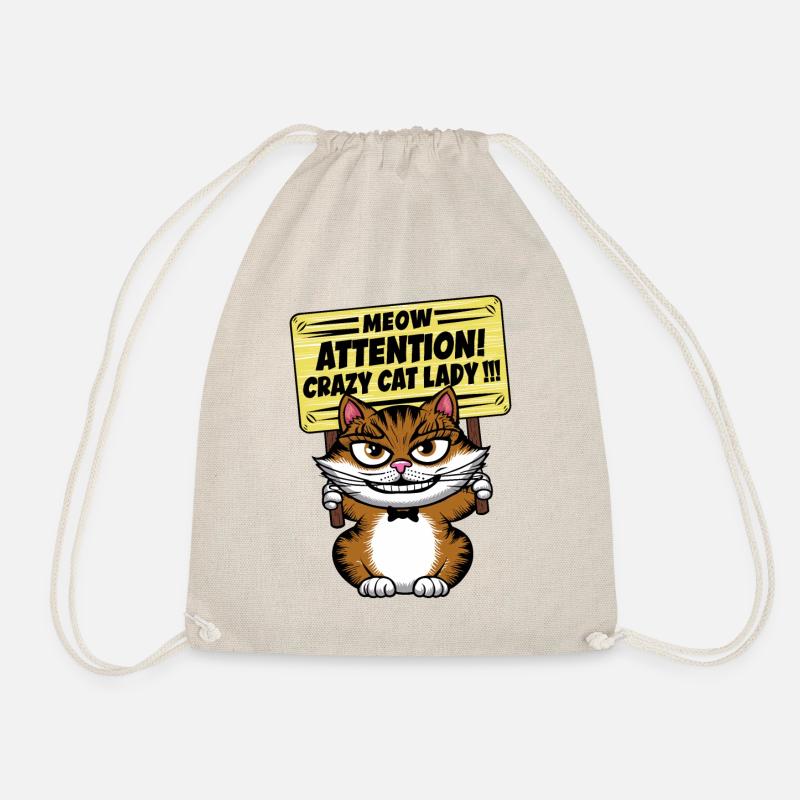 Miau Lustige Katze Sprüche Katzen Spruch - Turnbeutel - Natur