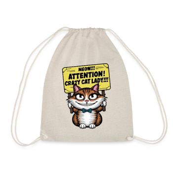 Miau Lustige Katze Sprüche Katzen Spruch - Turnbeutel - Natur - Vorne