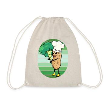 Peanut Broccoli Vegetables Cook Cooks Cook - Drawstring Bag - nature - Front