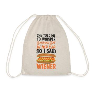 Hot Dog Adult She Told Me To - Turnbeutel - Natur - Vorne