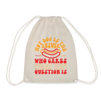 Hot Dog Adult Hot Dog Is The - Drawstring Bag - nature - Front