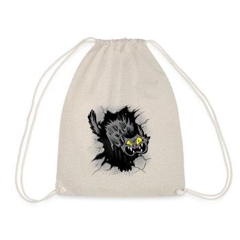 Halloween Katze Katzen Kätzchen - Turnbeutel - Natur - Vorne
