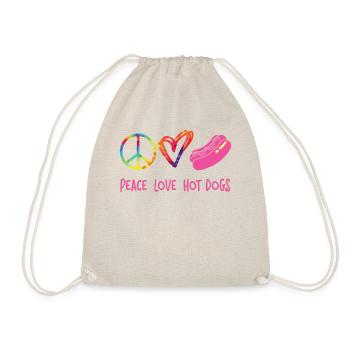 Hot Dog Adulte Tie Dye Peace Love - Sac de sport léger - nature - Devant