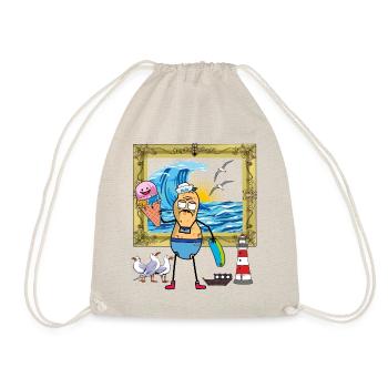 peanut funny ready for holiday bankruptcy home holidays - Drawstring Bag - nature - Front