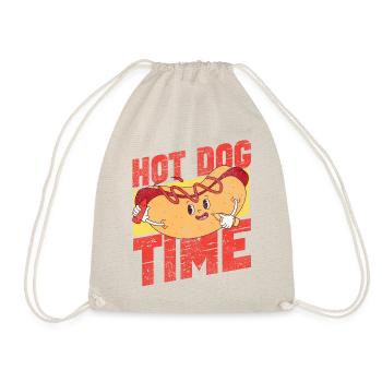 Hot Dog Adult Vintage Hot Dog Time - Drawstring Bag - nature - Front