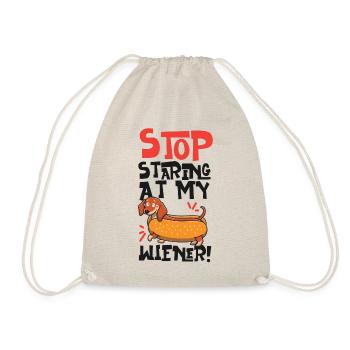 Hot Dog Adult Humor Pun Naughty - Turnbeutel - Natur - Vorne