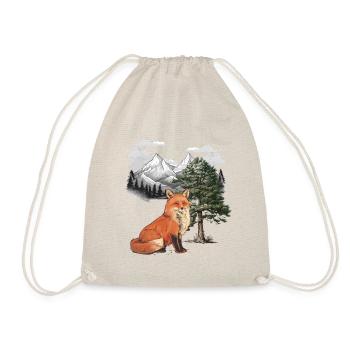 Fuchs Füchse Natur Märchen Wald Natur Baum - Turnbeutel - Natur - Vorne
