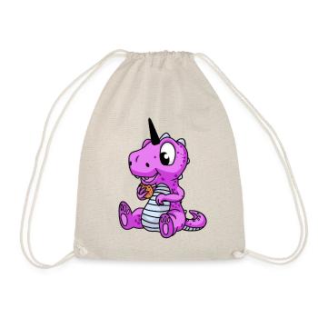 Unicorn Dragon Dino Fantasy Mythical Animals Kids - Drawstring Bag - nature - Front